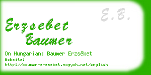 erzsebet baumer business card